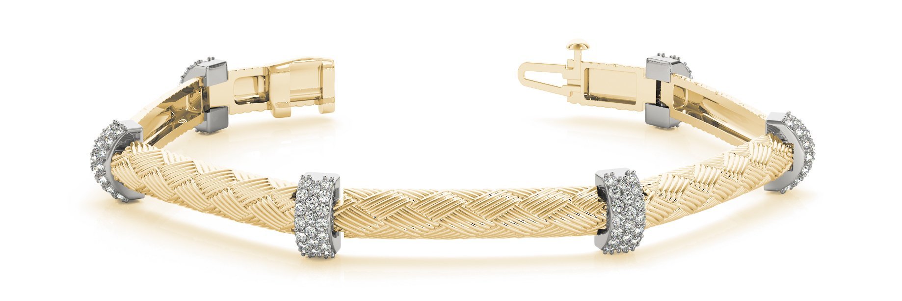 Fancy Diamond Bracelet Ladies 1.19ct tw - 14kt Gold