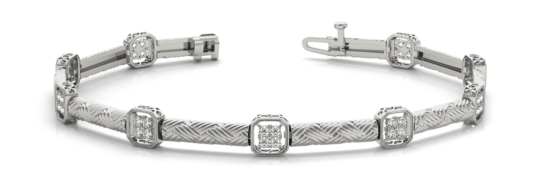 Fancy Diamond Bracelet Ladies 0.63ct tw - 14kt Gold