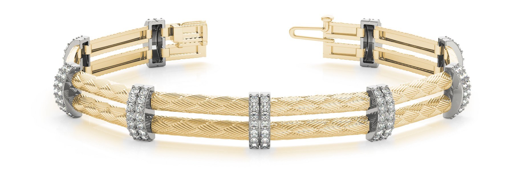 Fancy Diamond Bracelet Ladies 1.49ct tw - 14kt Gold