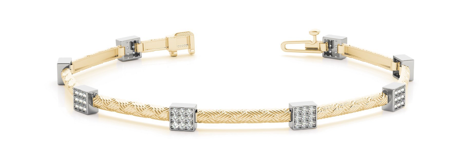 Fancy Diamond Bracelet Ladies 0.83ct tw - 14kt Gold