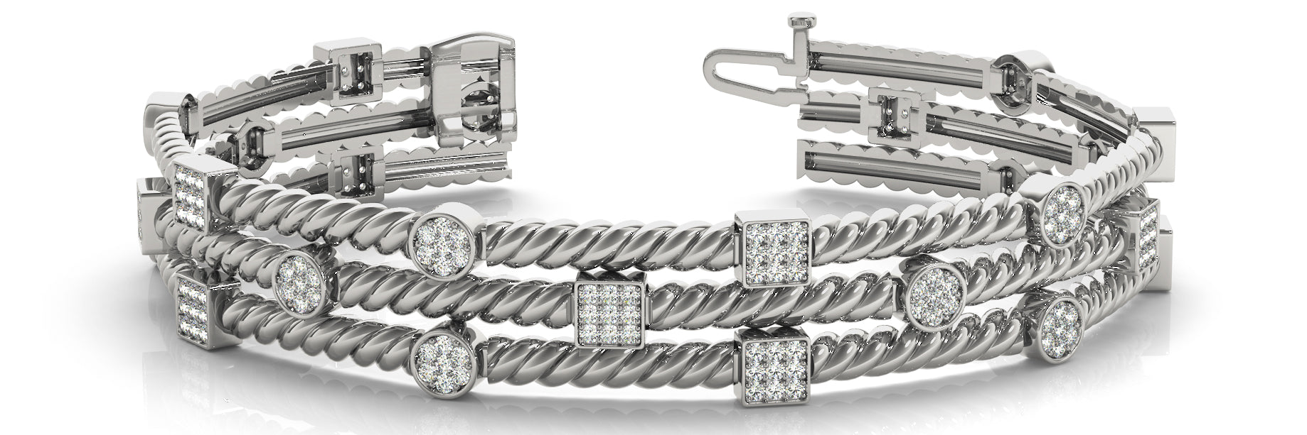 Fancy Diamond Bracelet Ladies 2.27ct tw - 14kt Gold