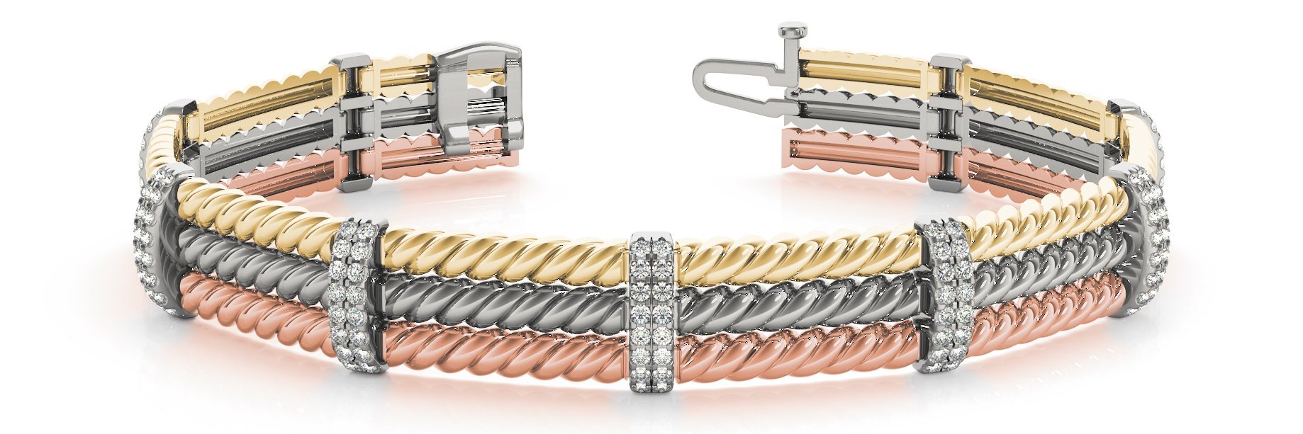 Fancy Diamond Bracelet Ladies 1.64ct tw - 14kt Gold