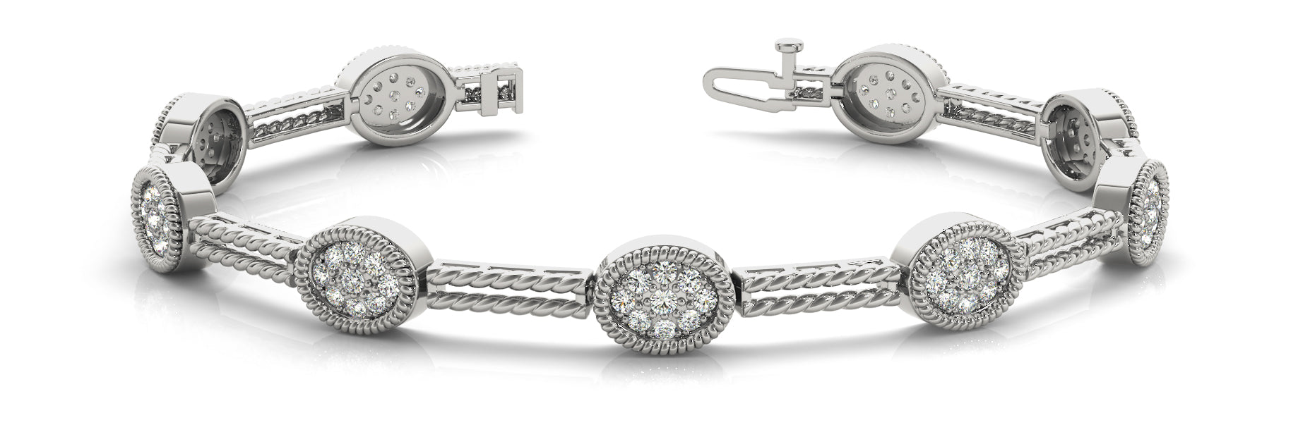 Fancy Diamond Bracelet Ladies 1.91ct tw - 14kt Gold