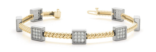 Fancy Diamond Bracelet Ladies 1.47ct tw - 14kt Gold