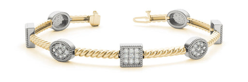 Fancy Diamond Bracelet Ladies 1.67ct tw - 14kt Gold