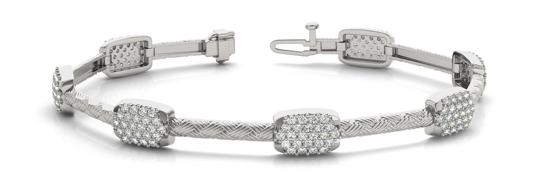 Fancy Diamond Bracelet Ladies 2.01ct tw - 14kt Gold