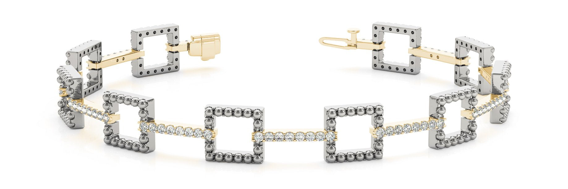 Fancy Diamond Bracelet Ladies 0.93ct tw - 14kt Gold