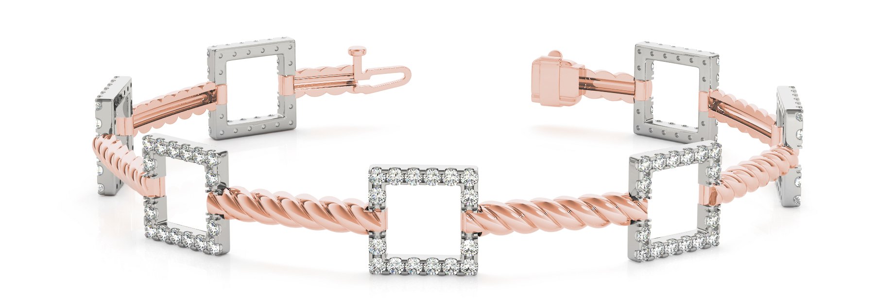 Fancy Diamond Bracelet Ladies 1.32ct tw - 14kt Gold