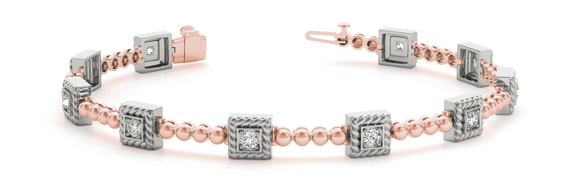 Fancy Diamond Bracelet Ladies 0.48ct tw - 14kt Gold
