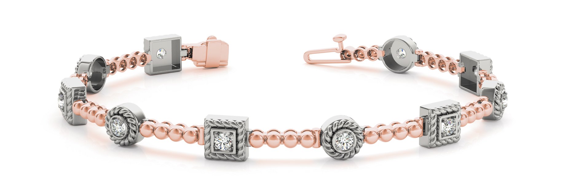 Fancy Diamond Bracelet Ladies 0.47ct tw - 14kt Gold