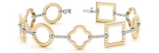 Fancy Diamond Bracelet Ladies 0.84ct tw - 14kt Gold