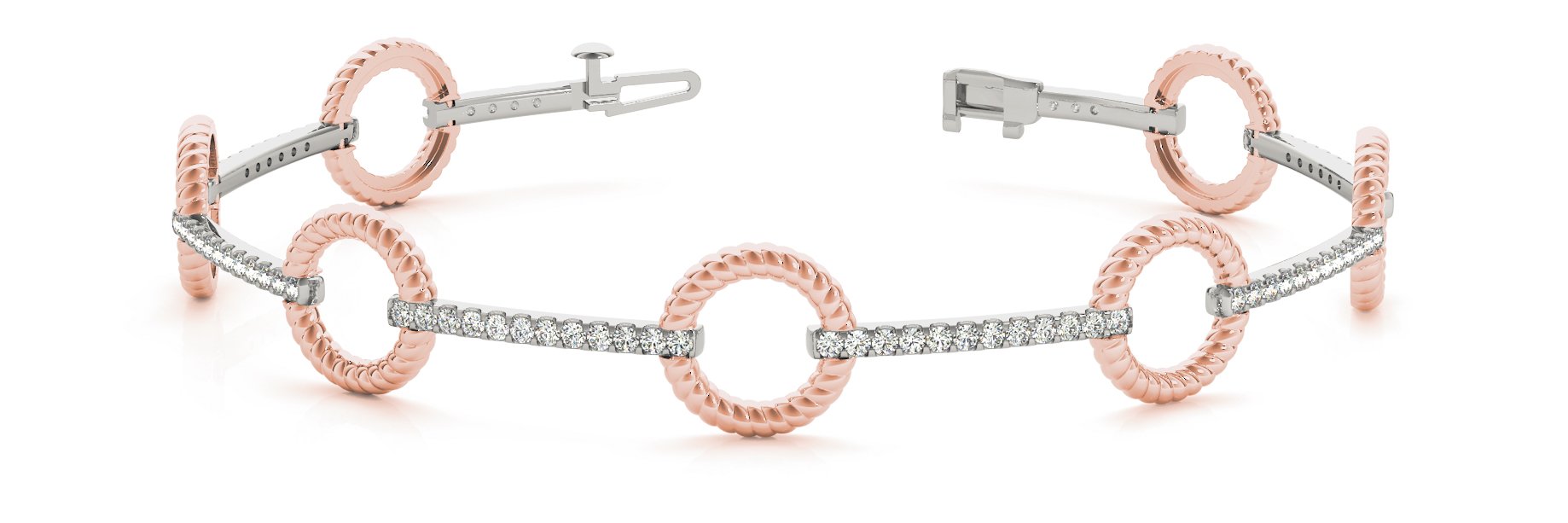 Fancy Diamond Bracelet Ladies 1.08ct tw - 14kt Gold