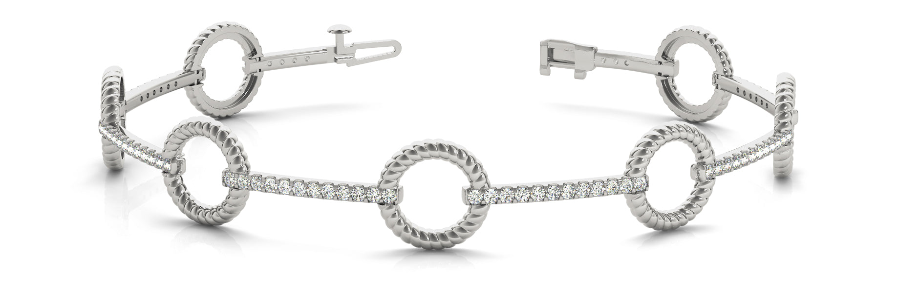 Fancy Diamond Bracelet Ladies 1.08ct tw - 14kt Gold