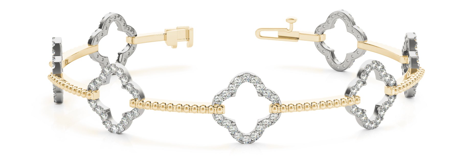 Fancy Diamond Bracelet Ladies 1.48ct tw - 14kt Gold