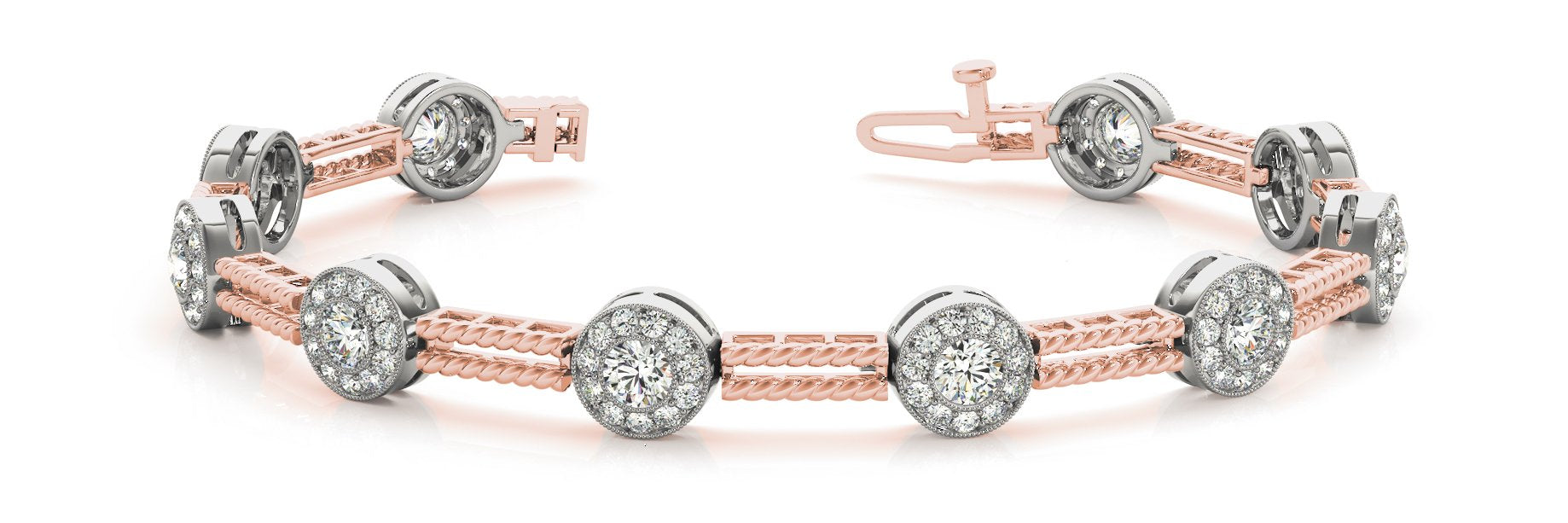 Fancy Diamond Bracelet Ladies 2.67ct tw - 14kt Gold