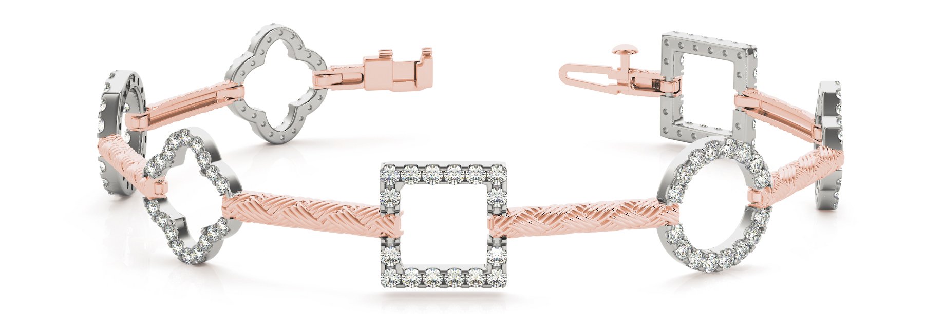 Fancy Diamond Bracelet Ladies 1.41ct tw - 14kt Gold