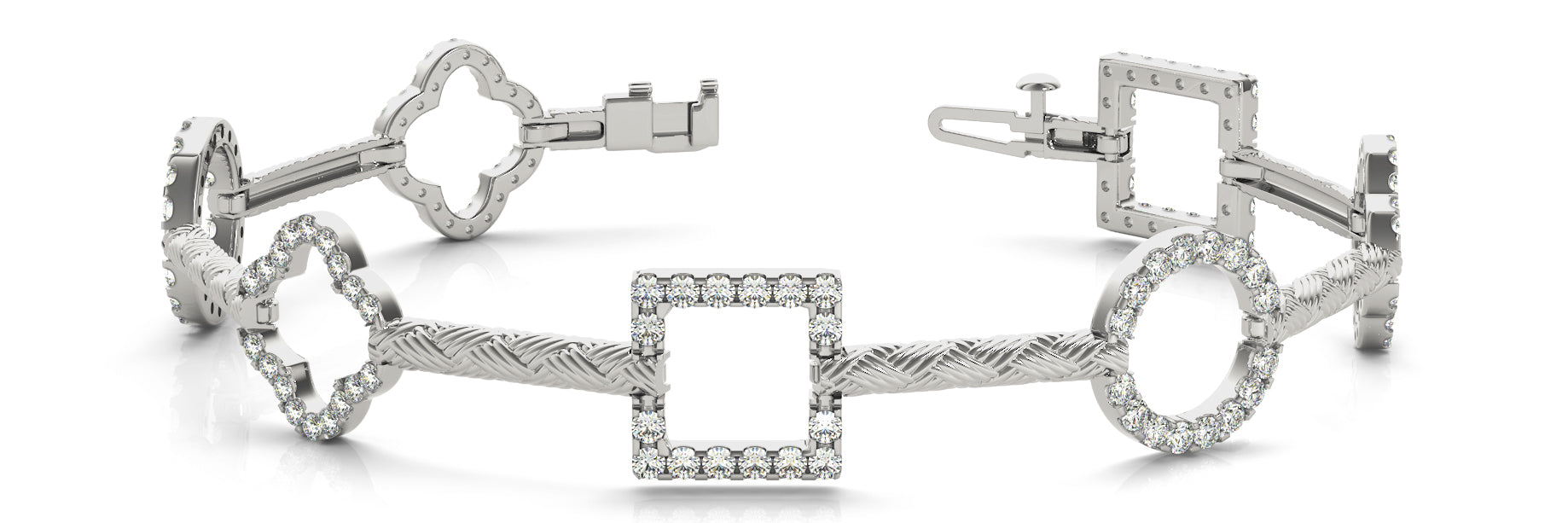 Fancy Diamond Bracelet Ladies 1.41ct tw - 14kt Gold