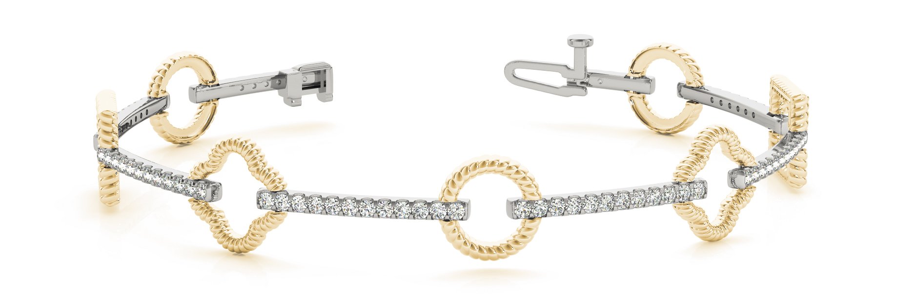 Fancy Diamond Bracelet Ladies 1.09ct tw - 14kt Gold