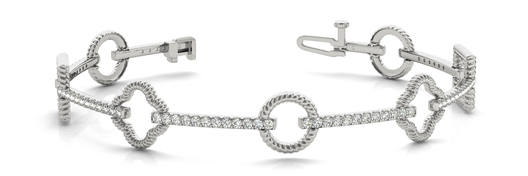 Fancy Diamond Bracelet Ladies 1.09ct tw - 14kt Gold
