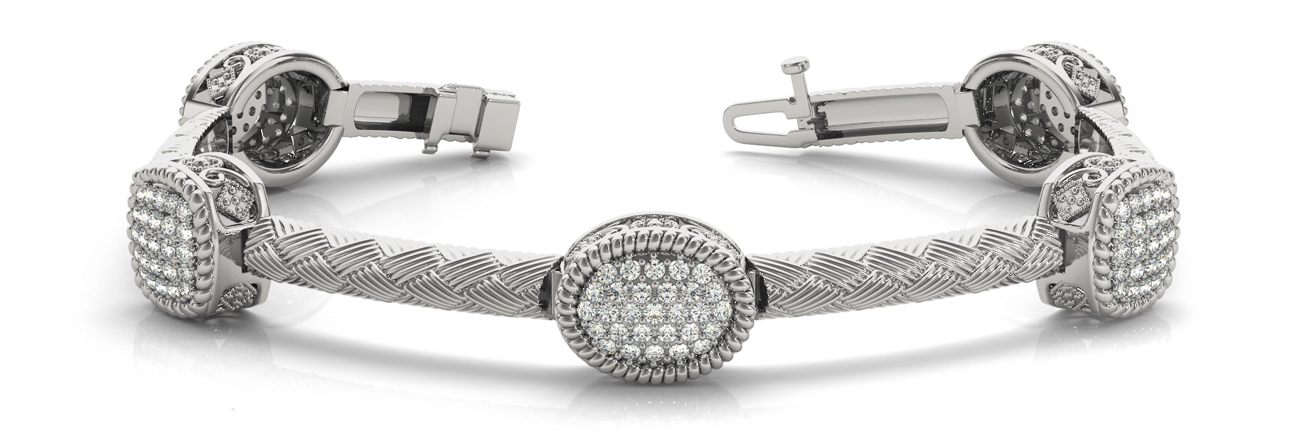 Fancy Diamond Bracelet Ladies 1.62ct tw - 14kt Gold
