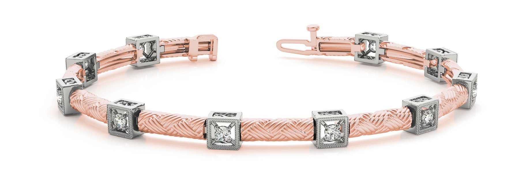 Fancy Diamond Bracelet Ladies 0.46ct tw - 14kt Gold