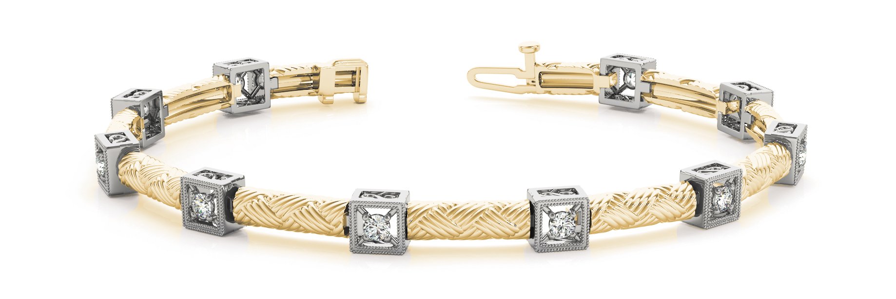 Fancy Diamond Bracelet Ladies 0.46ct tw - 14kt Gold