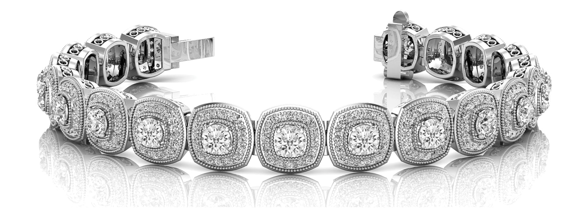 Fancy Diamond Bracelet Ladies 7.46ct tw - 14kt Gold