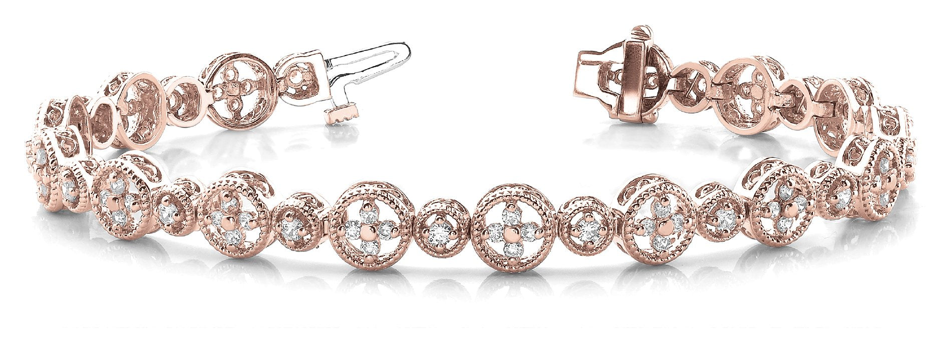 Fancy Diamond Bracelet Ladies 1.98ct tw - 14kt Gold