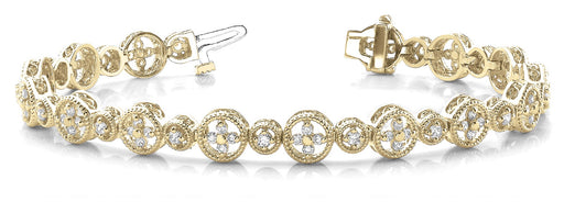 Fancy Diamond Bracelet Ladies 1.98ct tw - 14kt Gold