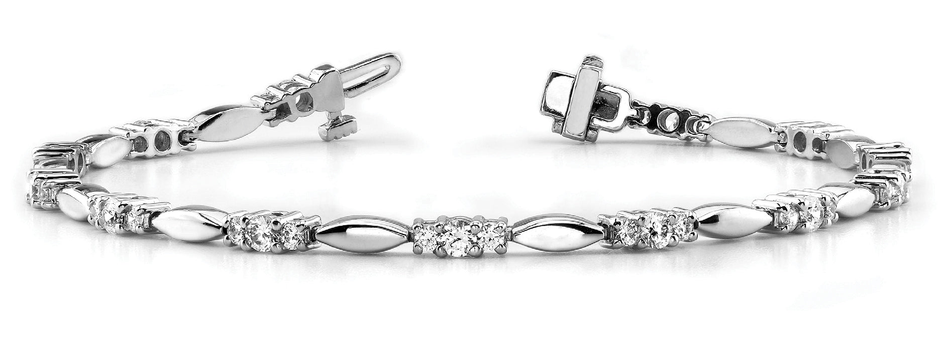 Fancy Diamond Bracelet Ladies 1.97ct tw - 14kt Gold