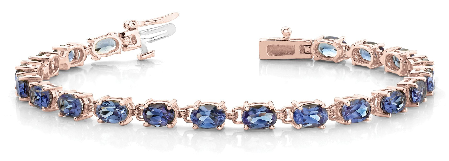 Tanzanite 11.28ct Bracelet - 14kt Gold