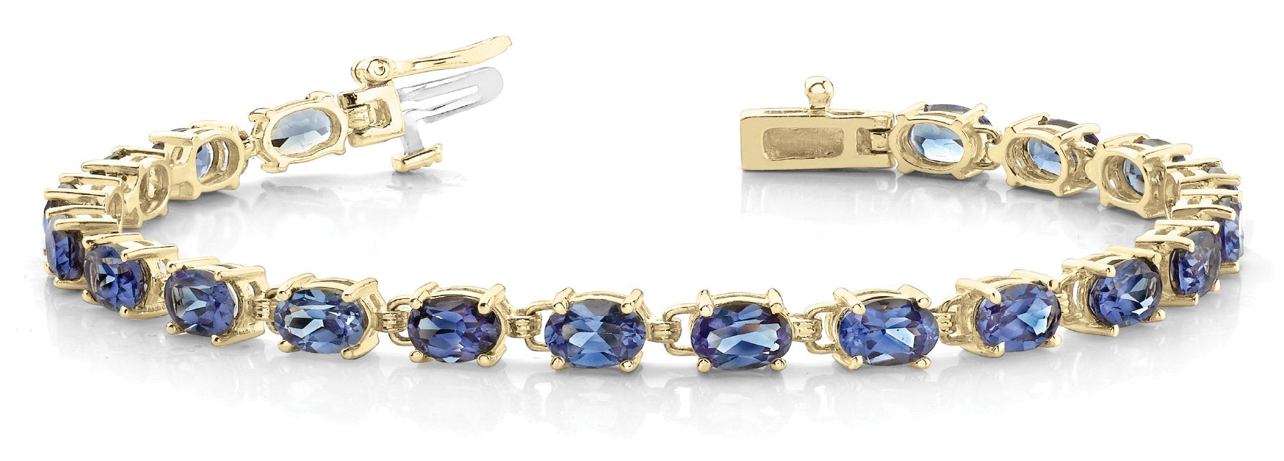 Tanzanite 11.28ct Bracelet - 14kt Gold