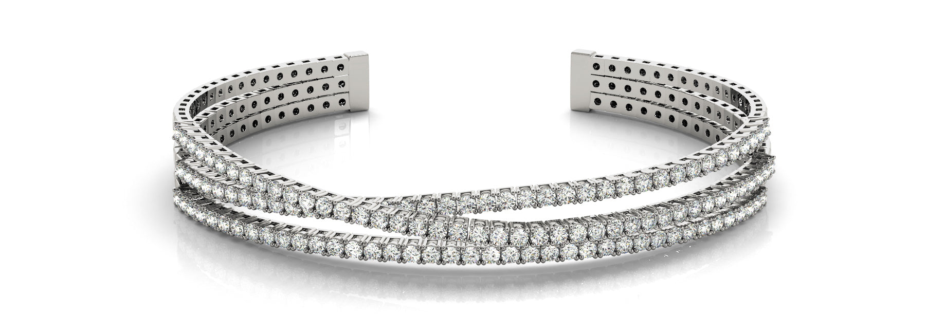 Diamond Bangle 5.52 ct tw - Ladies 14kt White Gold