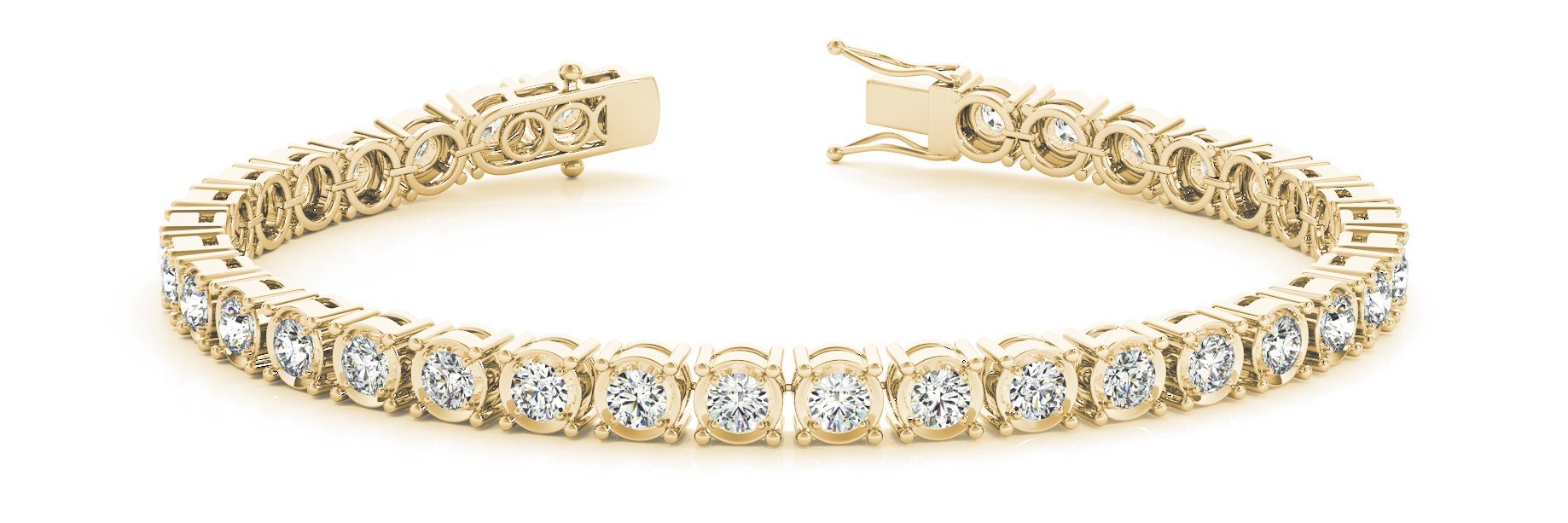 Fancy Diamond Bracelet Ladies 6.79ct tw - 14kt Gold