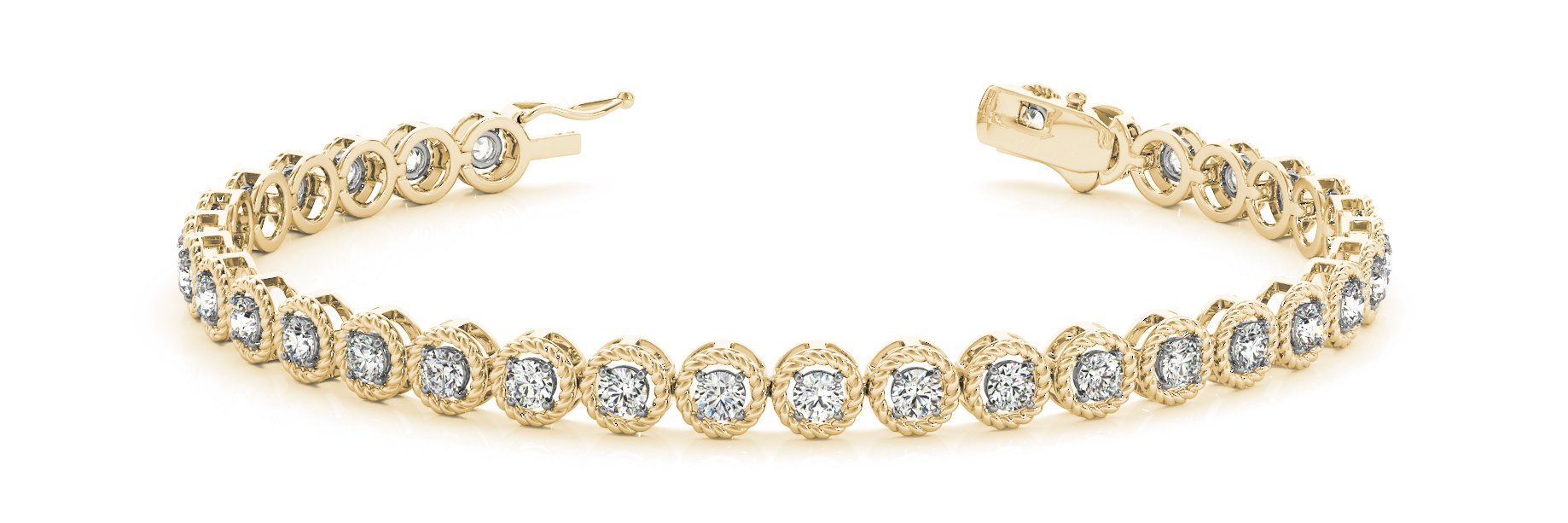 Fancy Diamond Bracelet Ladies 1.58ct tw - 14kt Gold