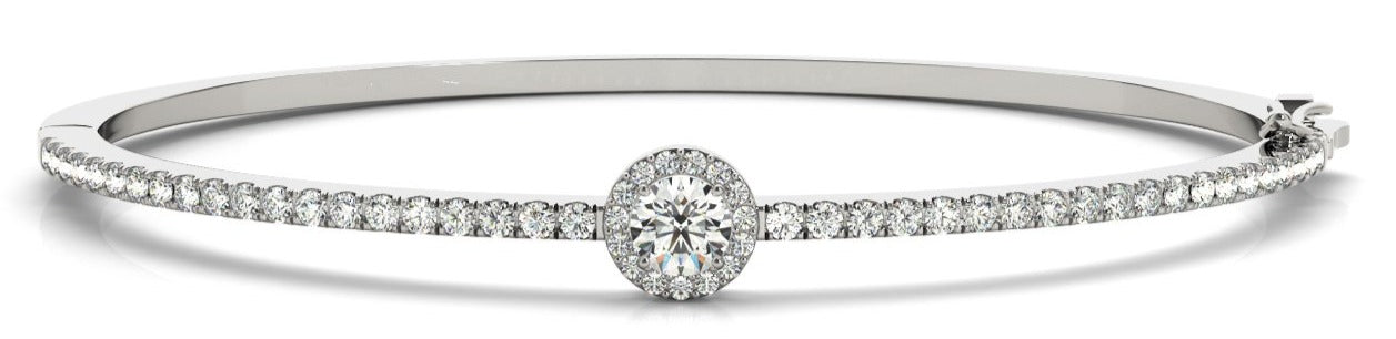 Diamond Bangle 1.74 ct tw - Ladies 14kt White Gold