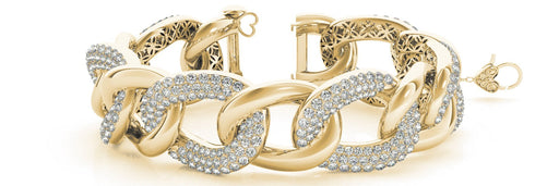 Fancy Diamond Bracelet Ladies 9.21ct tw - 14kt Gold