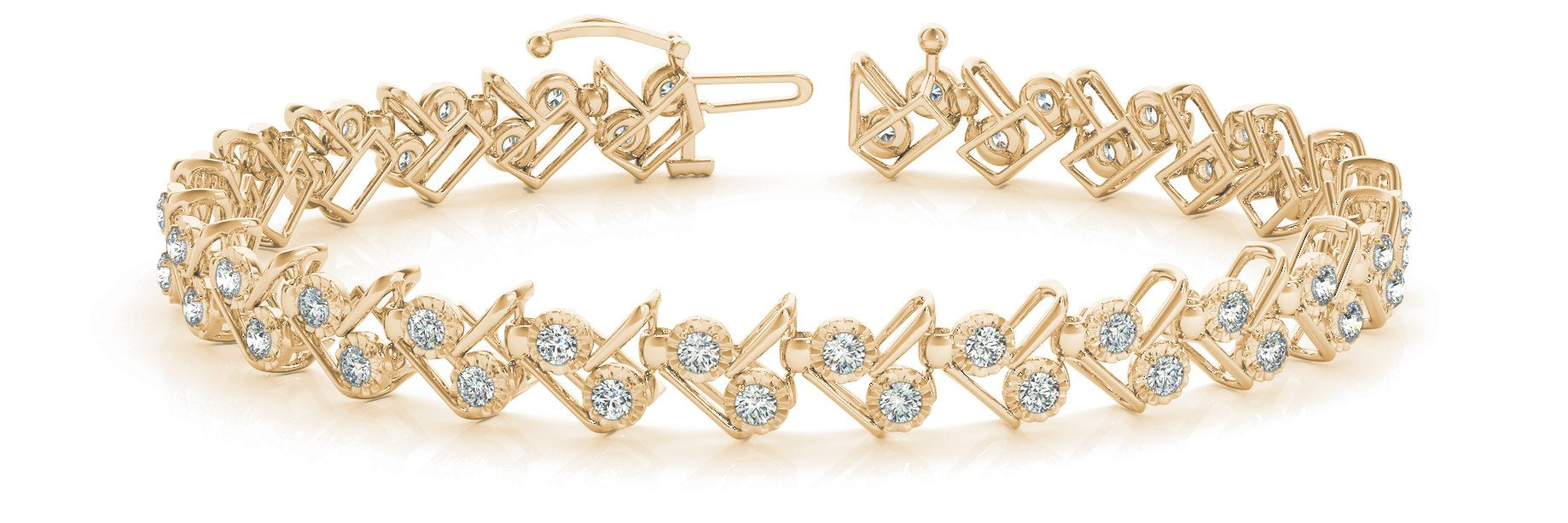 Fancy Diamond Bracelet Ladies 1.22ct tw - 14kt Gold