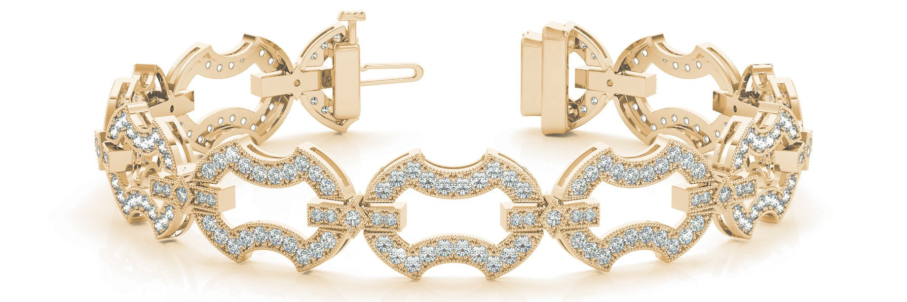 Fancy Diamond Bracelet Ladies 2.79ct tw - 14kt Gold