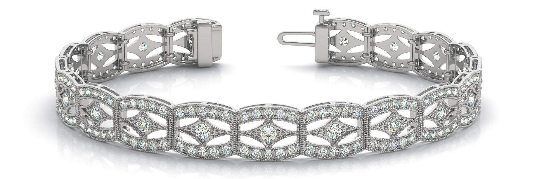 Fancy Diamond Bracelet Ladies 2.68ct tw - 14kt Gold