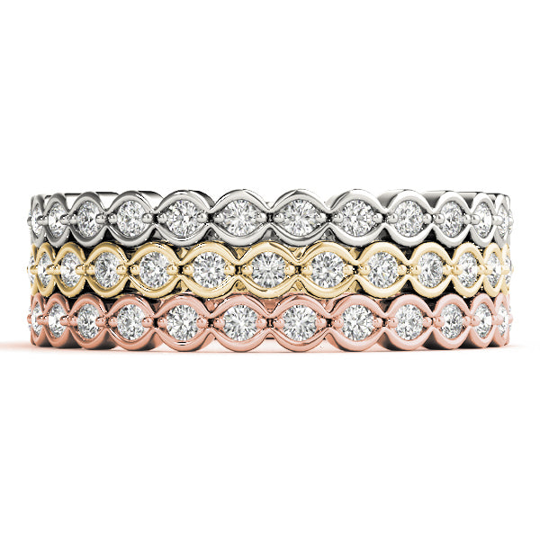 Stackable Diamond Rings 0.26ct 14kt Gold - $975 for Set of 3
