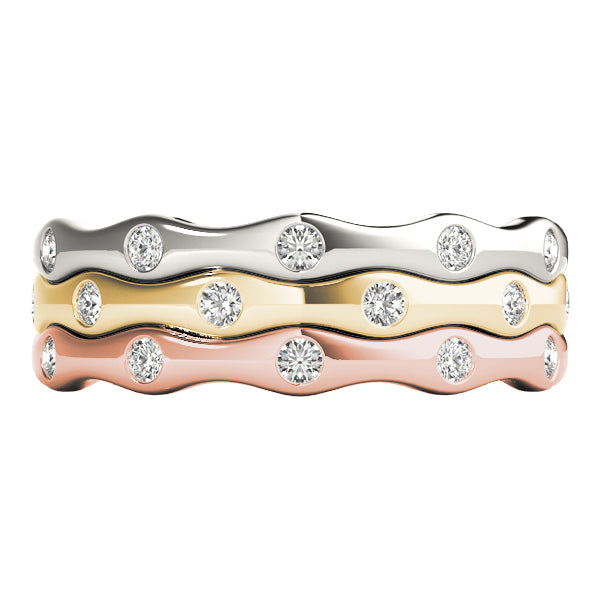 Stackable Diamond Rings 0.22ct 14kt Gold - $2400 for Set of 3