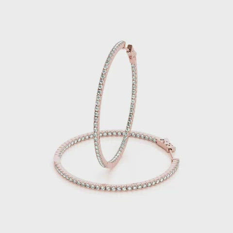 Classic Diamond Hoop set in 14k Gold(1.60ct TW)-1