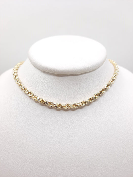 Women Rope Chain Heavy 14kt 4MM - All lengths available