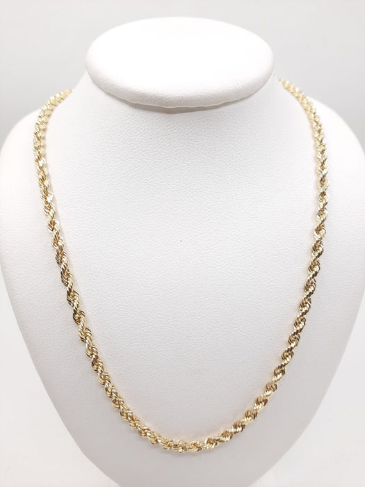 Women Rope Chain Heavy 14kt 4MM - All lengths available