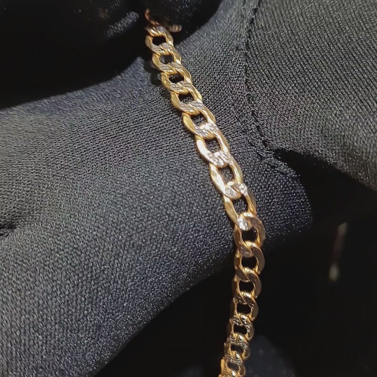 Cuban Link Diamond Cut Bracelet 14k 5MM 8