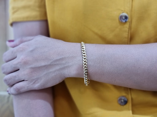 Women's Miami Cuban Bracelet 14k 6MM 9