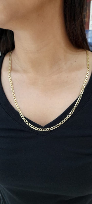 Women Miami Cuban Chain 14kt 4MM - All lengths available