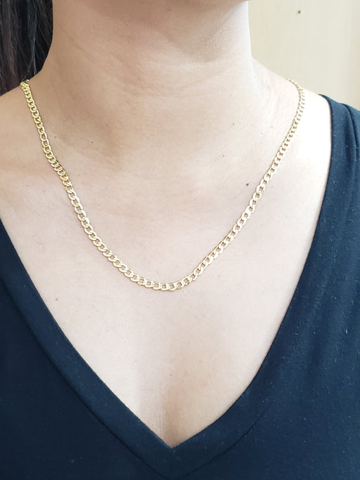 Women Cuban Link Chain 14k 3MM - All lengths available