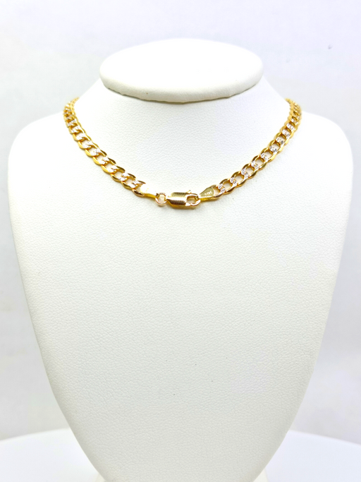 Cuban Link Diamond Cut Chain 14k 4MM - All lengths available